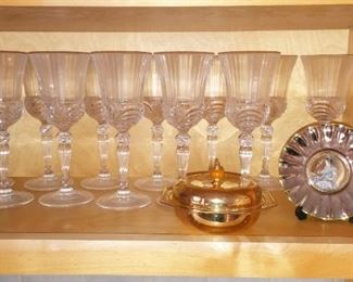Set of 12 Fine Lead Crystal Wine Glasses, $10. each, pick 12 or Less pieces for your Families Needs!