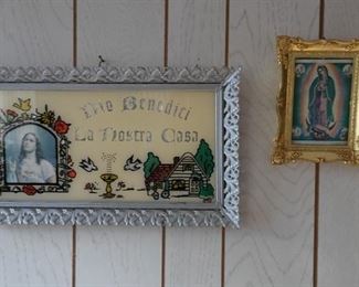 Just some of the many fine Christian Catholic Religious Items, plus many Rosary Bead Necklaces, Crucifixes, etc.  Small Bibles, or Hymnals too.