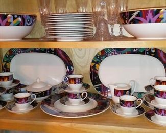 Rare as Hens Teeth...
A Service for 12 people...
Villeroy & Boch Germany "THUNDERBIRD" Pattern China Set, asking $800.  Now down to $700.  A Super Steal! obo.
