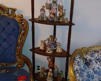 Hummel Type, Hummel Style, Figures Figurines and other items on What Not Shelf.