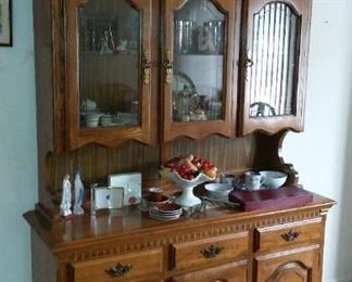 Solid wood construction American Cabinet,  asking $200.  Real Natural Finish.