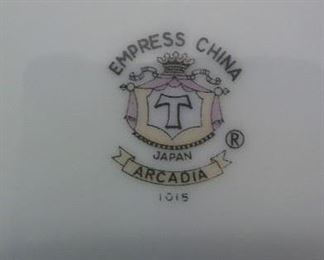 "Empress China" fine porcelain back stamp "Japan Arcadia" is the pattern name.  Other China Sets Available!