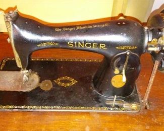 Close-up of Vintage Or Antique Singer Sewing Machine with Table. $200. or best offer.
