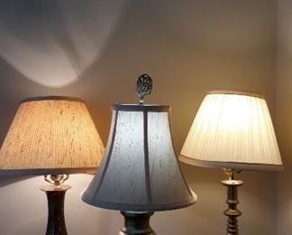 Assorted Brass Lamps 