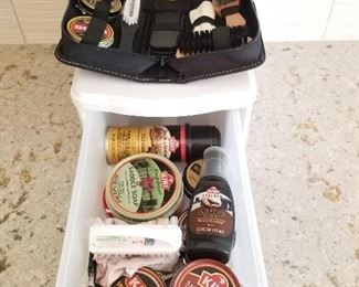 Shoe Shine items and Case 