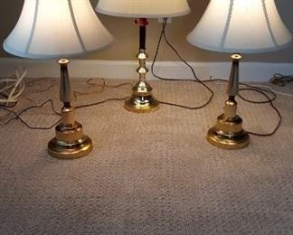 Three Brass Lamps 