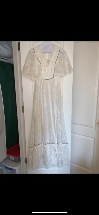 Vintage White Lace Dress 