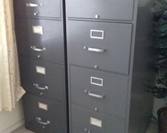 Metal file cabinets