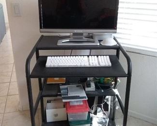 Metal computer desk