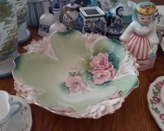 Antique hand-painted bowl