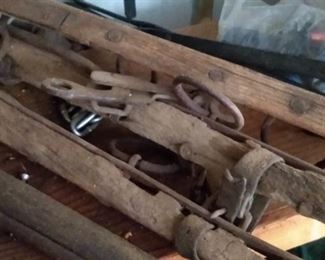 Antique horse yokes