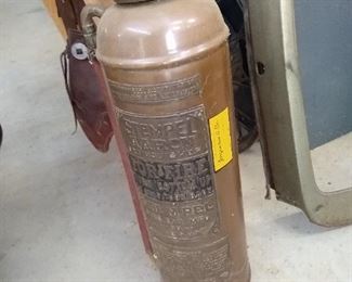 Copper and brass fire extinguisher.