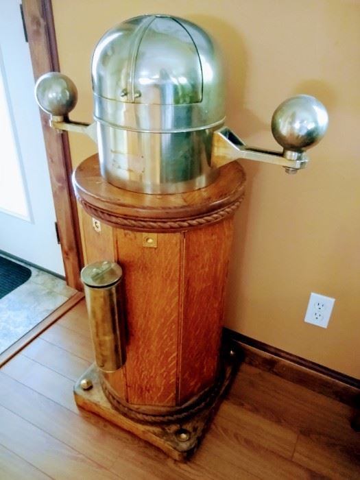 Antique ship's binnacle with no compass.