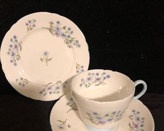 Blue Rock #13591 Cup and Saucer and Bread and Butter Plate $20