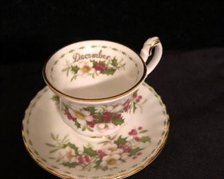 Royal Albert Christmas Rose "December" Mini cup and saucer $8