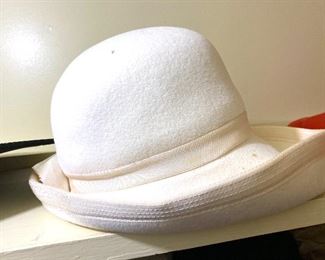 White vintage hat