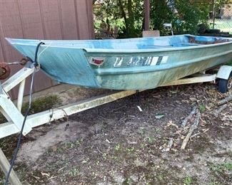Aluminum boat and trailer 
