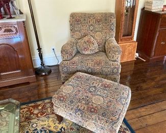 Arhaus Club Chair, Ottoman