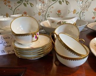 Haviland France, 12 piece, cups and saucer set