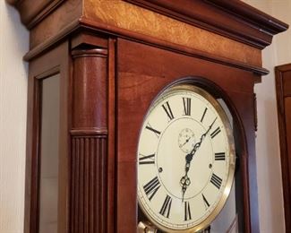 GORGEOUS HOWARD MILLER GRANDFATHER WALL CLOCK