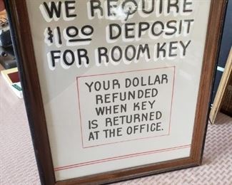 ANTIQUE HOTEL SIGN