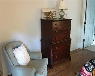 Vintage blue swivel chair