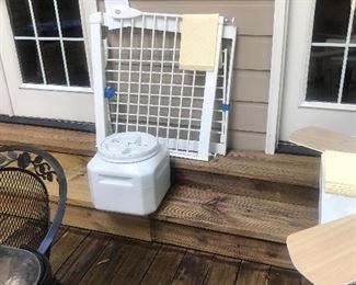 Doggie gates , leashes and food