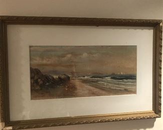 Coastal View Marine Painting by W S Hunt