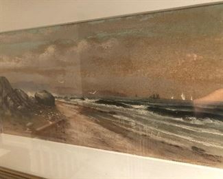 Coastal View Marine Painting by W S Hunt