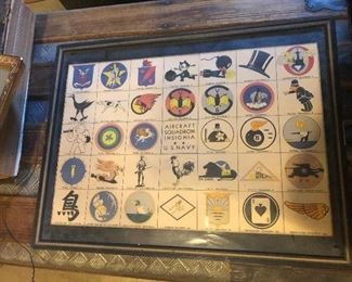 Aircraft Squadron Insignia U.S. Navy Vintage Framed Art