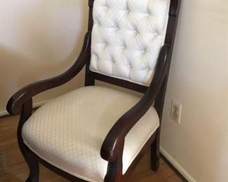 Solid wood armchair - one of a pair