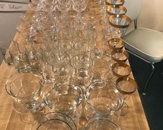 Stemware in different patterns, sizes and shapes