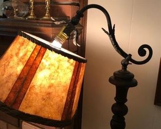 Bridge floor lamp with original shade