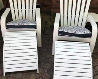 Powder coated aluminum Adirondak chairs - pair available