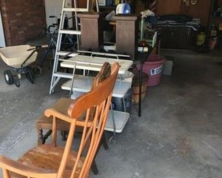 Project furniture pieces in the garage