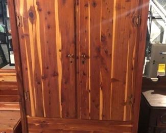 Armoire cedar storage with drawer