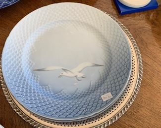 4 Royal Copenhagen Bring & Grondahl Sea Gulls plates