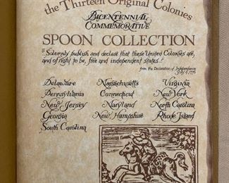 The Thirteen Original Colonies spoon collection w/book