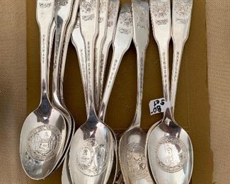 The Thirteen Original Colonies spoon collection w/book