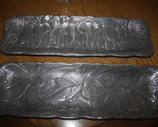 PEWTER SERVING TRAYS