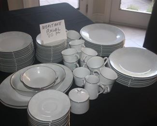 NORITAKE 80 PIECE CHINA ~ RAWEL PATTERN