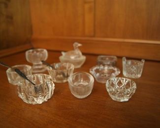 Salt bowls and spoons