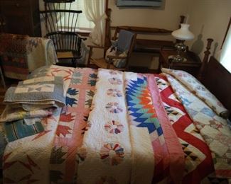 Nice selection of hand-made quilts