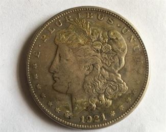 1921-S Morgan silver dollar