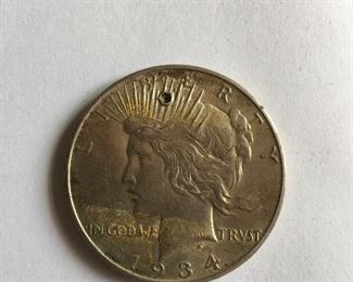 1934-D Peace silver dollar
