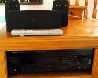 Yamaha Natural Sound AV Receiver Model RX-V592 And Boston Speakers Qty 3, With Remote