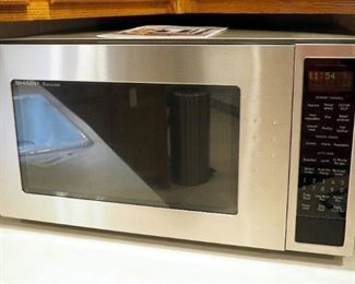 Sharp Carousel, 1200 Watt Microwave With Stainless Steel Finish, Model # R-530ES, Plugged In And Working