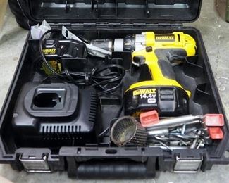 DeWalt Cordless 1/2" Drill/Driver Model DW983, Includes Batteries Qty 2, Charger, And Carrying Case