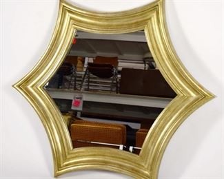 Star gold finish mirror, large $150