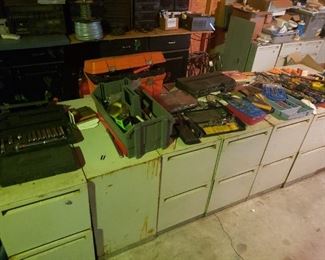 file cabinets filled with materials